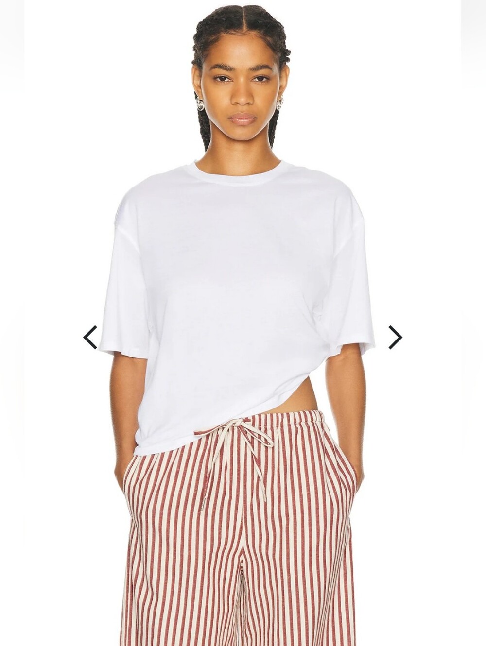 SPRWMN OVERSIZES CROPPED BOXY TEE NWT WOMENS SIZE XS